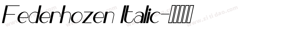 Federhozen Italic字体转换
